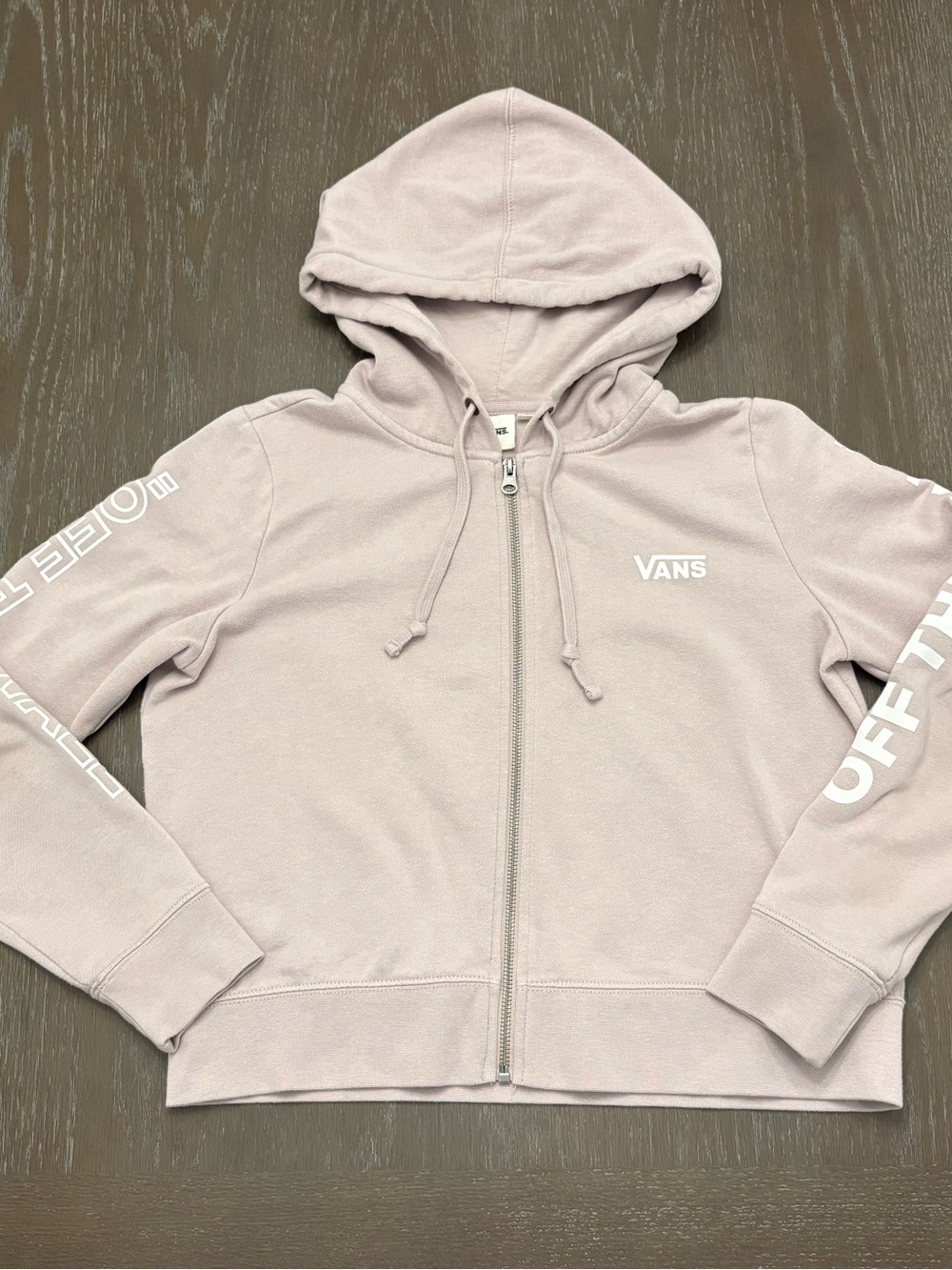 Vans Women’s Mauve/Dusty Rose Zip-Up Hoodie Small